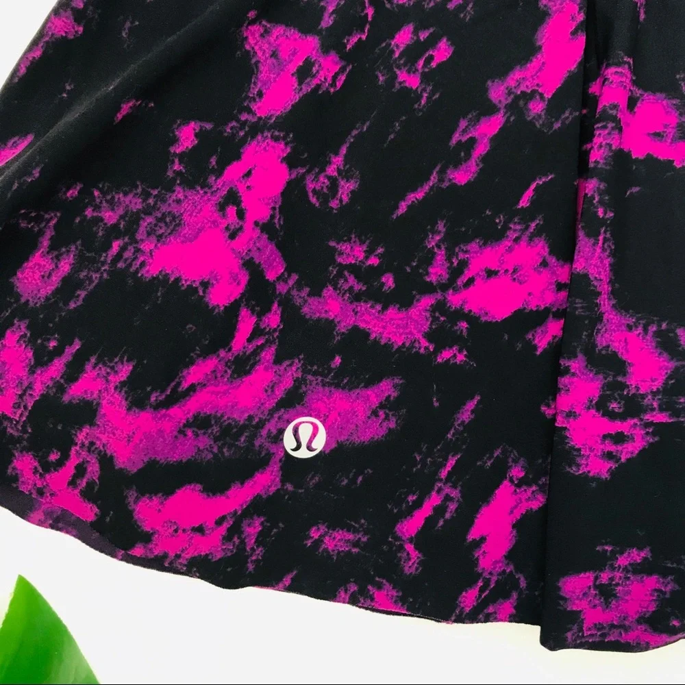 Women’s Black and Magenta Athletic Skirt Shorts
